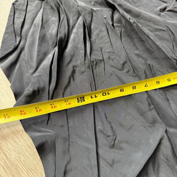 Vintage 70s Positively Ellyn Black Satin Jumpsuit Women’s 6 Belted Glam Romper - Picture 15 of 16